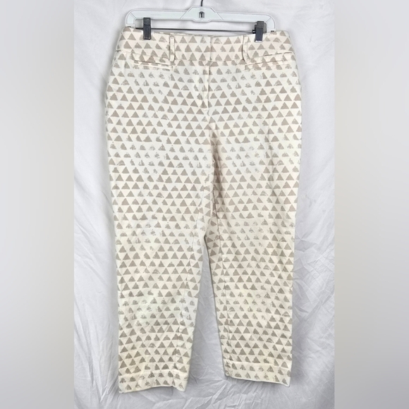 Ann Taylor Loft Julie The Riviera  Minimalist Geometric Ankle Cropped Pants sz 8 - Picture 3 of 7